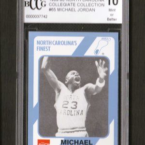 Michael Jordan 1989 North Carolina Collegiate Collection #65 BCCG 10 NBA Bulls